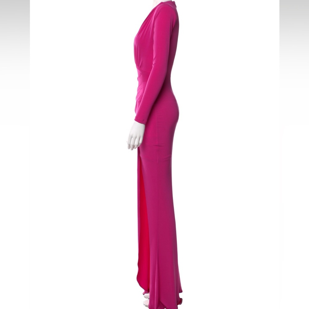 Nookie Pink Ruched Long Sleeve Gown - Picture 2 of 9